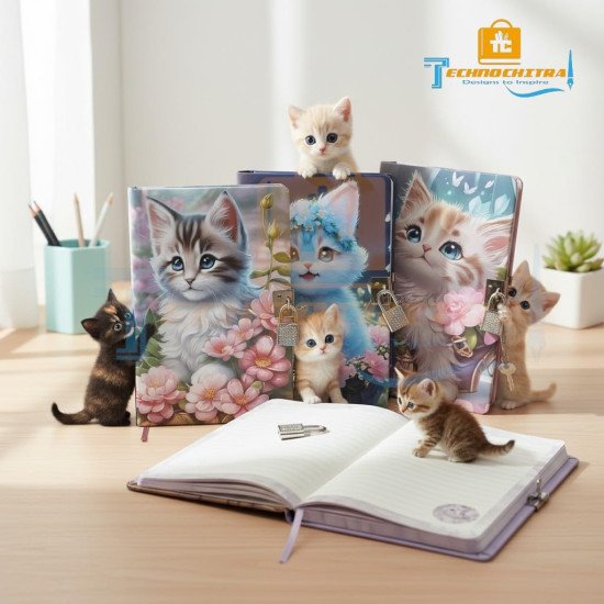 TECHNOCHITRA Wild Kitten Boxing Pens for Kids | Push-to-Punch Action | Cute Cat Pen Set | Smooth Writing & Fun Toy Pen Gift Set (Pack of 2)