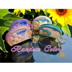 TECHNOCHITRA Flower Dreams Holographic Mini Coin Pouch Keychain for Fashion-Forward Girls & Women