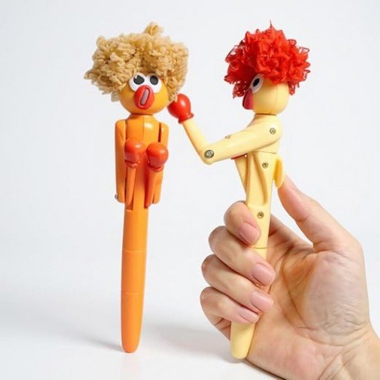 TECHNOCHITRA Cute Curly Hair Design with Punching Hands | Smooth Writing Fun Pen for Kids | Birthday Return Gift, Diwali, Christmas, New Year Kids Stationery TECHNOCHITRA Cute Curly Hair Design with Punching Hands | Smooth Writing Fun Pen for Kids | Birthday Return Gift, Diwali, Christmas, New Year Kids Stationery