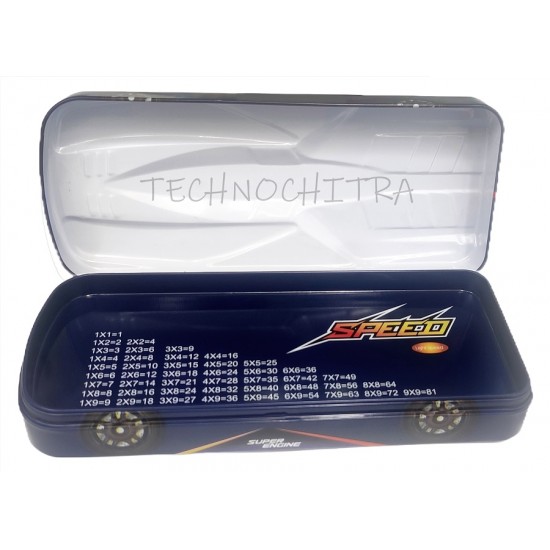 TECHNOCHITRA Super Hero Dual Space Art Metal Pencil Box