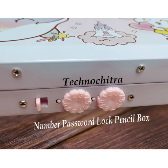 TECHNOCHITRA Cartoon Password Lock with Mini Metal Box