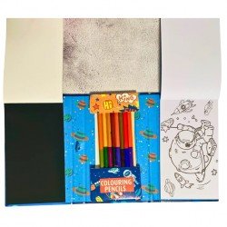 TECHNOCHITRA Astronaut Foldable Coloring Kit with Coloring Book, Scratch Book and Colors for Kids TECHNOCHITRA Astronaut Foldable Coloring Kit with Coloring Book, Scratch Book and Colors for Kids