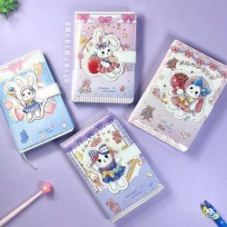 TECHNOCHITRA Cute Bunny Printed Fluffy Diary with Magnetic lock TECHNOCHITRA Cute Bunny Printed Fluffy Diary with Magnetic lock