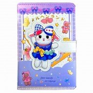 TECHNOCHITRA  Cute Bunny Printed Fluffy Diary with Magnetic lock