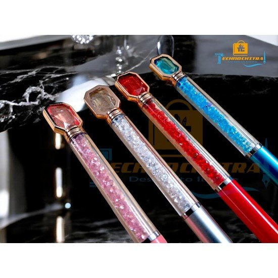 TECHNOCHITRA Gems Pen - Cute & Stylish Pen Set for Kids - School & Office Supplies, Multi Colors, Set of 4