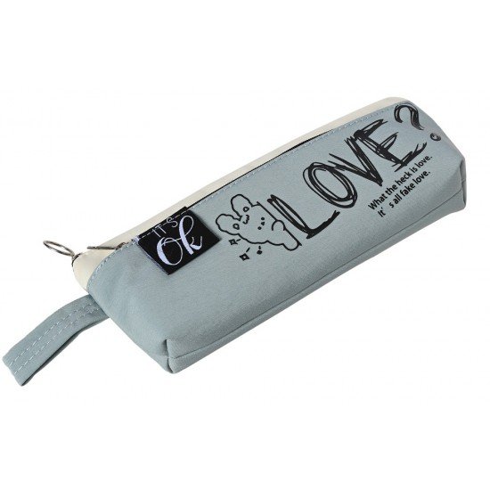 TECHNOCHITRA Heartfelt Harmony Love-Printed Zipper Pencil Pouch for College Girls