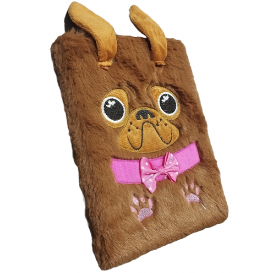 TECHNOCHITRA Cutie Pug Style Fur Notebook