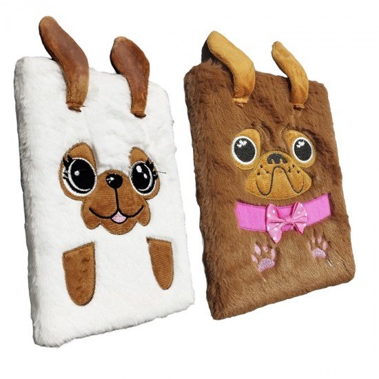 TECHNOCHITRA Cutie Pug Style Fur Notebook TECHNOCHITRA Cutie Pug Style Fur Notebook