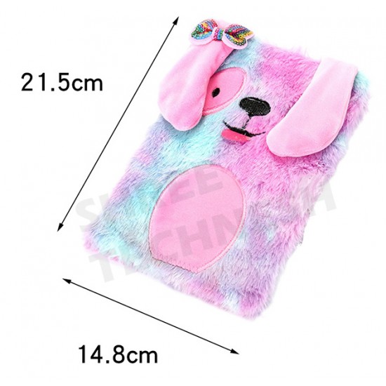 TECHNOCHITRA 3D Puppy with ears Fur A5 Diary