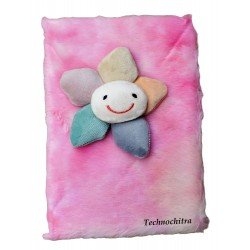 TECHNOCHITRA Cute Fabric Flower Fur Diary
