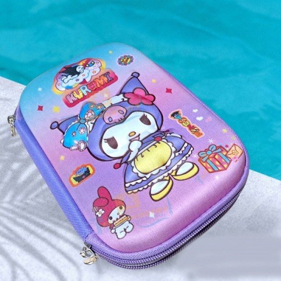 TECHNOCHITRA 3D Cute Kitten Designer Jumbo Zipper Pouch Art Canvas Pencil Box