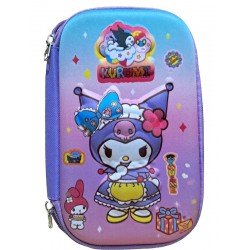 TECHNOCHITRA 3D Cute Kitten Designer Jumbo Zipper Pouch Art Canvas Pencil Box