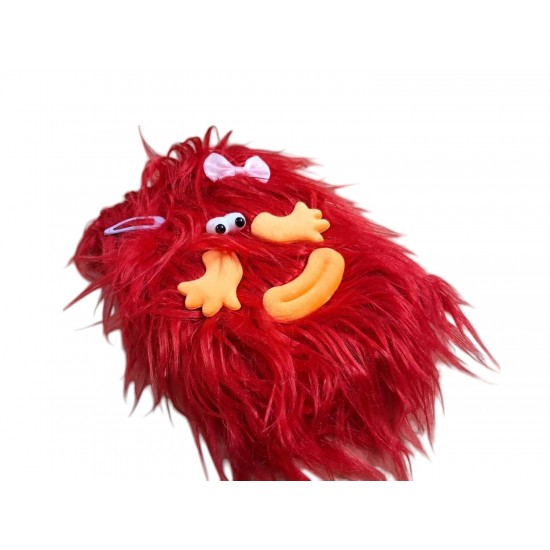 TECHNOCHITRA Cute Monster Fur Diary for Girls | Soft Fluffy Plush Notebook | Adorable Face Design with Plush Eyes, Lips & Hands | 180 Pages | Diary for Kids, Teens & Adults  