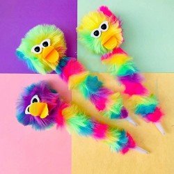 TECHNOCHITRA Designer Cool Duck Face Ball Pen with Soft Fur Ball Pen  (Pack of 2, Ink Color - Blue)