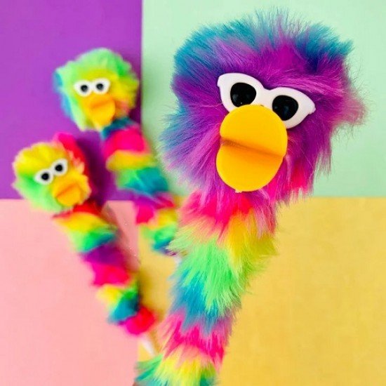 TECHNOCHITRA Designer Cool Duck Face Ball Pen with Soft Fur Ball Pen  (Pack of 2, Ink Color - Blue)