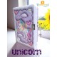 TECHNOCHITRA Unicorn Lock Diary for Girls | A5 Size Soft 3D Cover Notebook with Lock & Key | 160 Pages, Bookmark | Cute Designer Stationery Gift for Kids