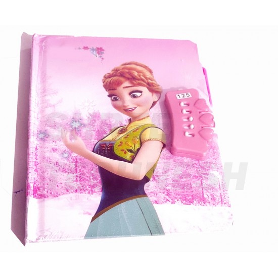 TECHNOCHITRA Amazing Frozen Printed Diary with Number Lock 