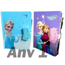 TECHNOCHITRA Frozen Printed Lock Diary with Pen, Frozen printed Number Lock Diary for Girls, Blue