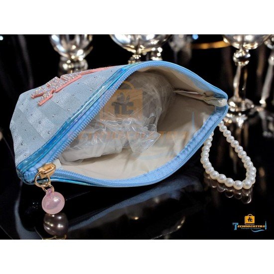 TECHNOCHITRA Dazzling Pearl Handle Pouch | Sparkling Glitter Purse for Girls | Makeup Bag, Coin Pouch, Travel Organizer TECHNOCHITRA Dazzling Pearl Handle Pouch | Sparkling Glitter Purse for Girls | Makeup Bag, Coin Pouch, Travel Organizer