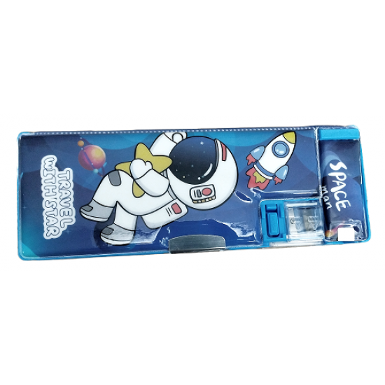 TECHNOCHITRA Dual Sided Astronaut Printed Space Inspiring Pencil box