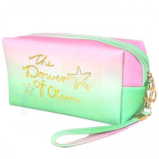 TECHNOCHITRA Power of Ocean Printed Rainbow Colored Multi Purpose Pouch for Girls