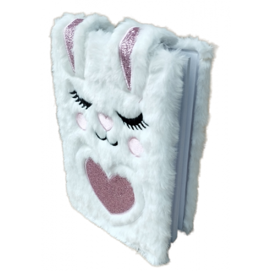 TECHNOCHITRA Rabbit Soft Fur Diary Notebook with Ears