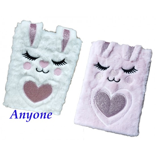 TECHNOCHITRA Rabbit Soft Fur Diary Notebook with Ears