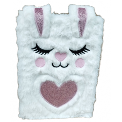 TECHNOCHITRA Rabbit Soft Fur Diary Notebook with Ears