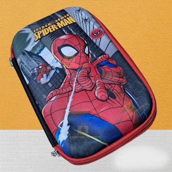 TECHNOCHITRA 3D Spider Super Hero Jumbo Size Designer Pouch Art Canvas Pencil Box TECHNOCHITRA 3D Spider Super Hero Jumbo Size Designer Pouch Art Canvas Pencil Box
