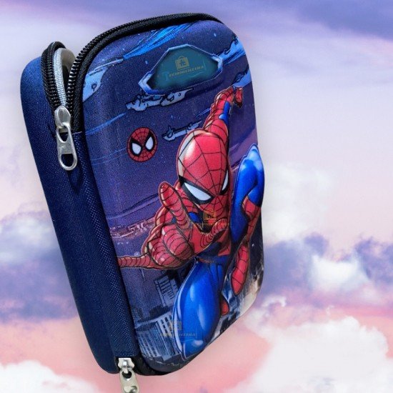 TECHNOCHITRA 3D Spider Super Hero Jumbo Size Designer Pouch Art Canvas Pencil Box TECHNOCHITRA 3D Spider Super Hero Jumbo Size Designer Pouch Art Canvas Pencil Box