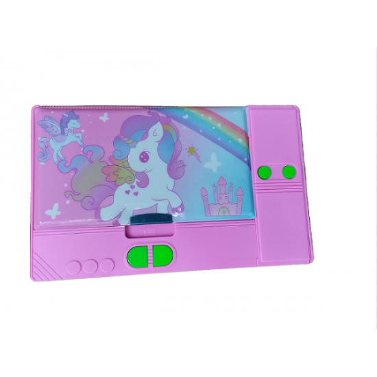 TECHNOCHITRA Unicorn Jumbo Dual Sided Pencil Box
