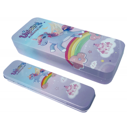 TECHNOCHITRA Dual Space 3D Unicorn Mini Unicorn Art Metal Pencil Boxes
