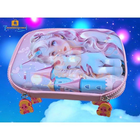 TECHNOCHITRA Jumbo 3D Unicorn Angel Stationery Pouch for Girls - Multipurpose School Pencil Case, Makeup Bag, Large Capacity with Mesh Pocket TECHNOCHITRA Jumbo 3D Unicorn Angel Stationery Pouch for Girls - Multipurpose School Pencil Case, Makeup Bag, Large Capacity with Mesh Pocket