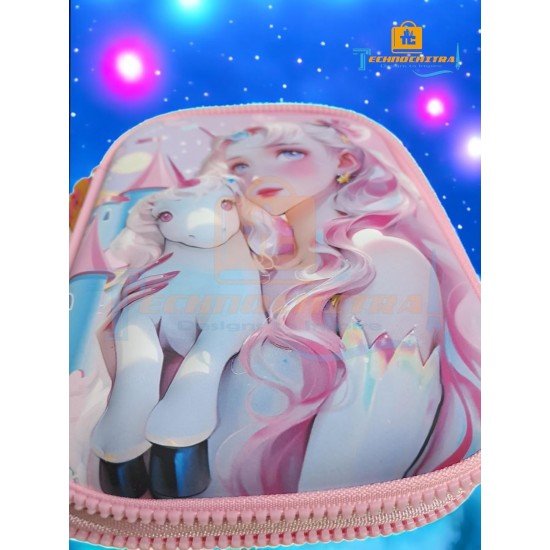 TECHNOCHITRA Jumbo 3D Unicorn Angel Stationery Pouch for Girls - Multipurpose School Pencil Case, Makeup Bag, Large Capacity with Mesh Pocket TECHNOCHITRA Jumbo 3D Unicorn Angel Stationery Pouch for Girls - Multipurpose School Pencil Case, Makeup Bag, Large Capacity with Mesh Pocket
