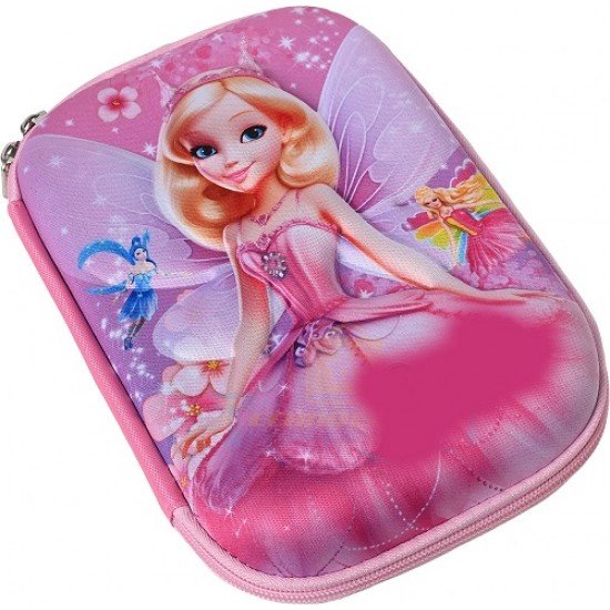 TECHNOCHITRA Dreamy Dollhouse Big Size 3D Doll Design Zipper Pencil Pouch Art Canvas Pencil Box