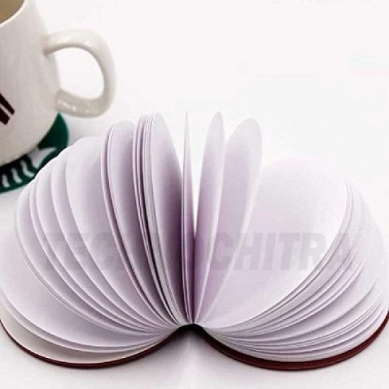 TECHNOCHITRA Unique Biscuit Shape Memo Pad Pocket Size Diary with Mini Pen Pocket-size Writing Pad Blank 100 Pages