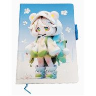 TECHNOCHITRA Cute Moon Eyes Doll A5 Diary Notebook Journal with Bookmark for Girls 