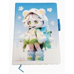 TECHNOCHITRA Cute Moon Eyes Doll A5 Diary Notebook Journal with Bookmark for Girls 