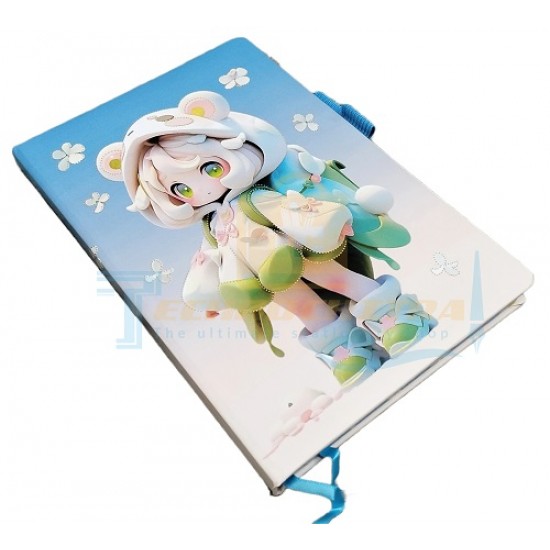 TECHNOCHITRA Cute Moon Eyes Doll A5 Diary Notebook Journal with Bookmark for Girls 