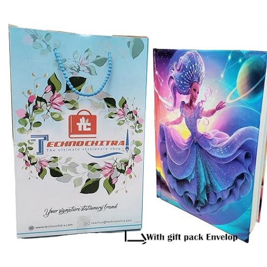 TECHNOCHITRA® Wings of Inspiration | Cosmic Angels Diary Notebook Journal