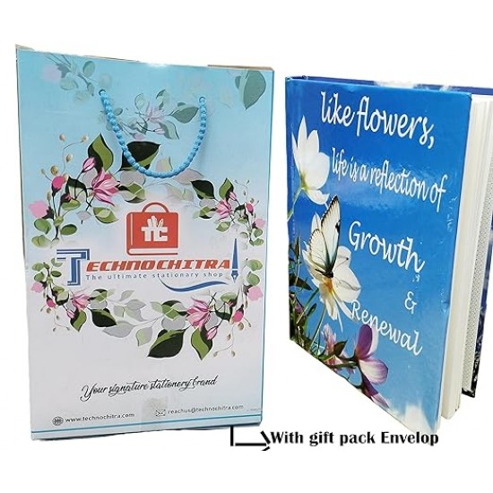 TECHNOCHITRA® Blossoming Reflections | Nature-Inspired Diary Notebook