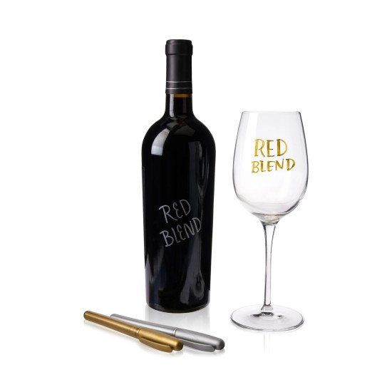 Silver Metallic Marker Pen for Glass & Bottles--Reusable Glass Marker Set of 2