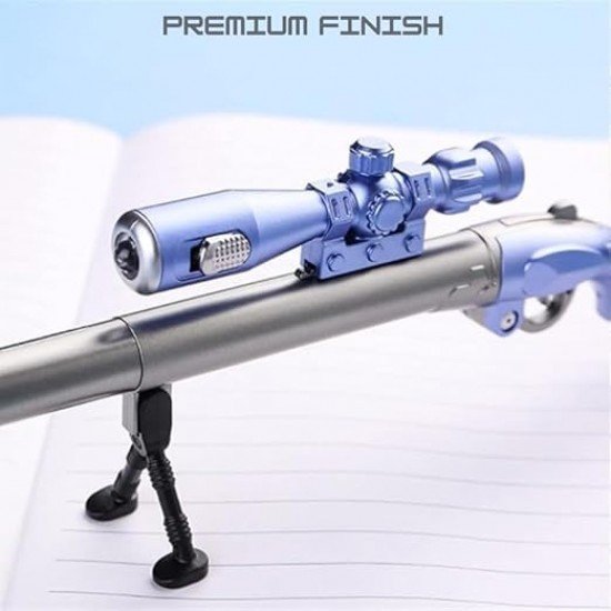 TECHNOCHITRA® Gun Shape Pen with Light for Kids, Stationery Pen Gift Set for boys