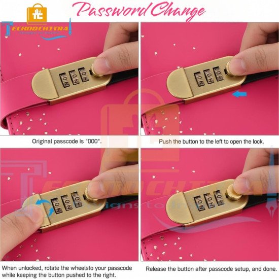 TECHNOCHITRA Pink Lock Diary for Girls | Golden Petals Password Lock Diary | Stylish Leatherette Office & Personal Journal | Secure Number Lock Diary TECHNOCHITRA Pink Lock Diary for Girls | Golden Petals Password Lock Diary | Stylish Leatherette Office & Personal Journal | Secure Number Lock Diary