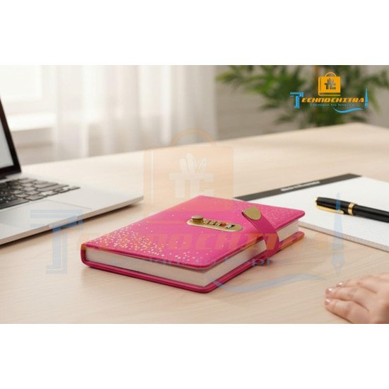 TECHNOCHITRA Pink Lock Diary for Girls | Golden Petals Password Lock Diary | Stylish Leatherette Office & Personal Journal | Secure Number Lock Diary TECHNOCHITRA Pink Lock Diary for Girls | Golden Petals Password Lock Diary | Stylish Leatherette Office & Personal Journal | Secure Number Lock Diary