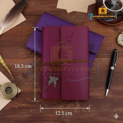 TECHNOCHITRA Vintage Aesthetic Leather Journal for Girls | A6 Ring-Bound Blank Paper Notebook | Butterfly Girl Print Diary | Best Gift for Women & Travelers TECHNOCHITRA Vintage Aesthetic Leather Journal for Girls | A6 Ring-Bound Blank Paper Notebook | Butterfly Girl Print Diary | Best Gift for Women & Travelers