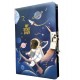 TECHNOCHITRA Space Explorer Personal Lock Diary, Astronaut-Inspired Edition A5 Notebook Ruled 110 Pages