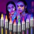 UV Glow Face & Body Paint Markers – 8 Colors Glow in the Dark Neon Face Paint Pens | UV Reactive Body Paint for Face Painting, Temporary Tattoo, Festivals, Halloween, Rave Party | Washable Skin-Safe Body Markers