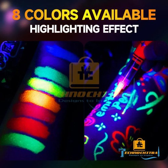 UV Glow Face & Body Paint Markers – 8 Colors Glow in the Dark Neon Face Paint Pens | UV Reactive Body Paint for Face Painting, Temporary Tattoo, Festivals, Halloween, Rave Party | Washable Skin-Safe Body Markers UV Glow Face & Body Paint Markers – 8 Colors Glow in the Dark Neon Face Paint Pens | UV Reactive Body Paint for Face Painting, Temporary Tattoo, Festivals, Halloween, Rave Party | Washable Skin-Safe Body Markers