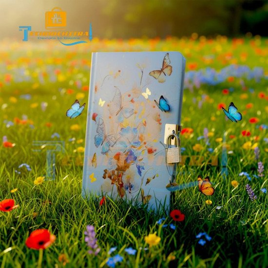 TECHNOCHITRAⓇ Butterfly Lock Diary for Girls with Key -Secret Diary, Fancy Diary Gift Set for Kids, Teen Girls & Women TECHNOCHITRAⓇ Butterfly Lock Diary for Girls with Key -Secret Diary, Fancy Diary Gift Set for Kids, Teen Girls & Women